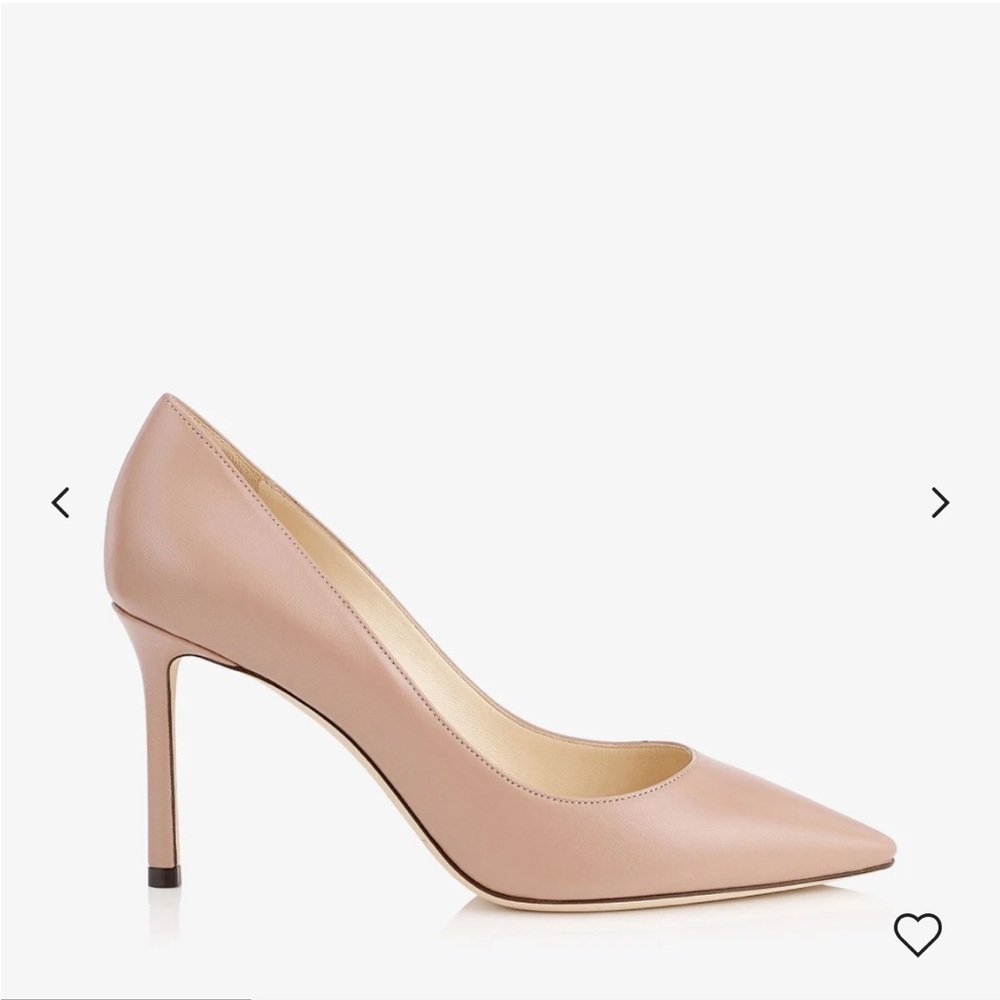 Jimmy Choo Romy 85 Nude Stiletto Pump Heels
